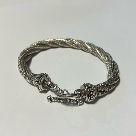 BA Suarti Sterling Twisted Wheat Bracelet Toggle Clasp - Picture 3 of 4